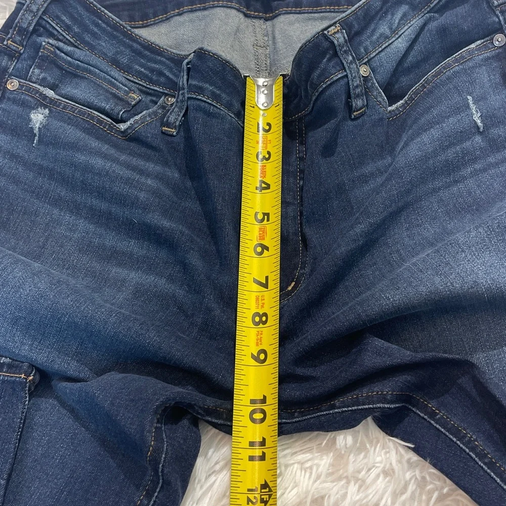 Silver Jeans Dark Blue Ankle Jeans SKINNY WOMENS 18- Length 27 DISTRESSED
